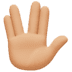 🖖🏼 vulcan salute: medium-light skin tone display on Facebook